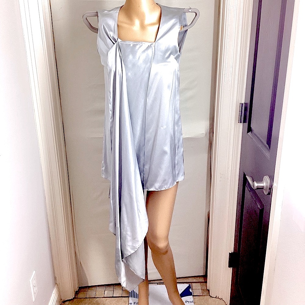 Ann Demeulemeester Silver Draped Blouse
